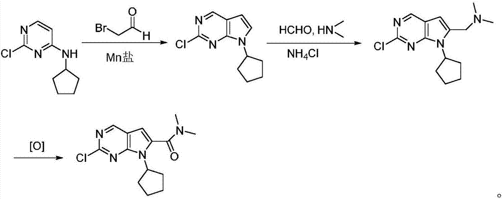 Preparation method for intermediate of Ribociclib for treating breast cancers