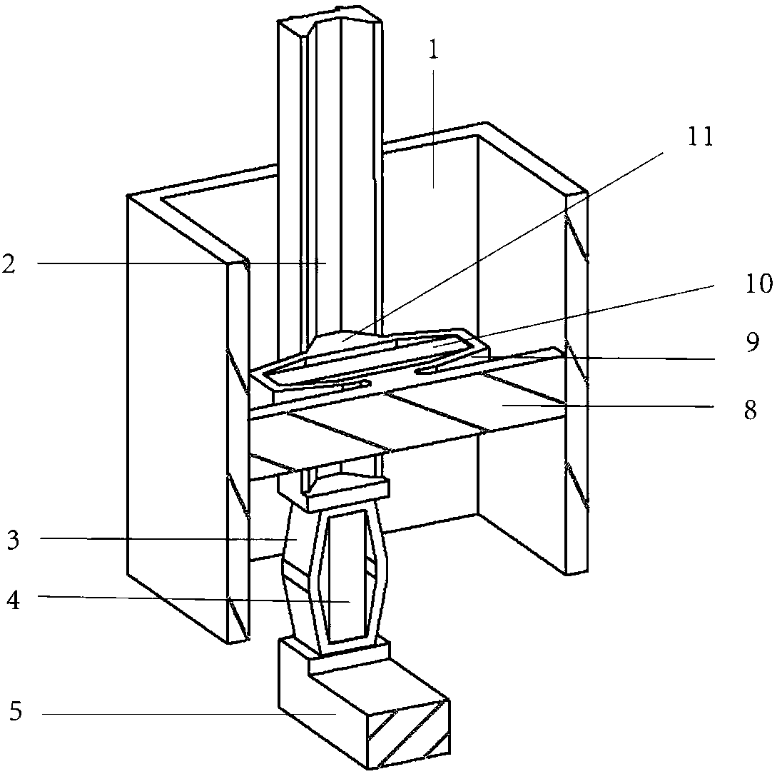 U-shaped stepping piezoelectric actuator and method based on diamond ring wedge integrated clamp