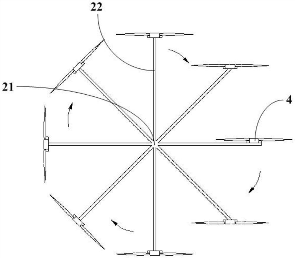 Flapping rotor device with ascending shaft wing vertically operating and descending shaft wing horizontally operating