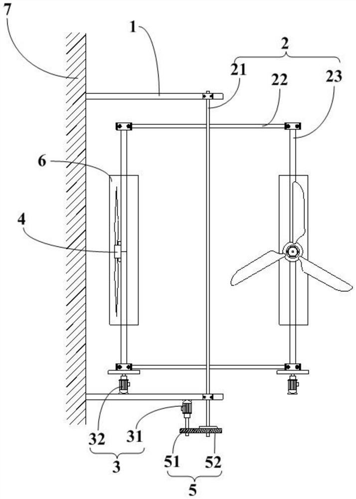 Flapping rotor device with ascending shaft wing vertically operating and descending shaft wing horizontally operating