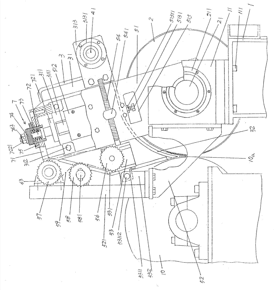 Cotton feeding device of carding machine