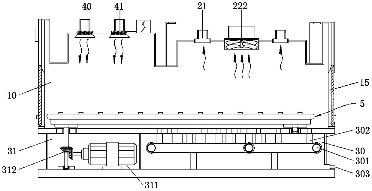 Tableware transmission device for infectious disease department ward