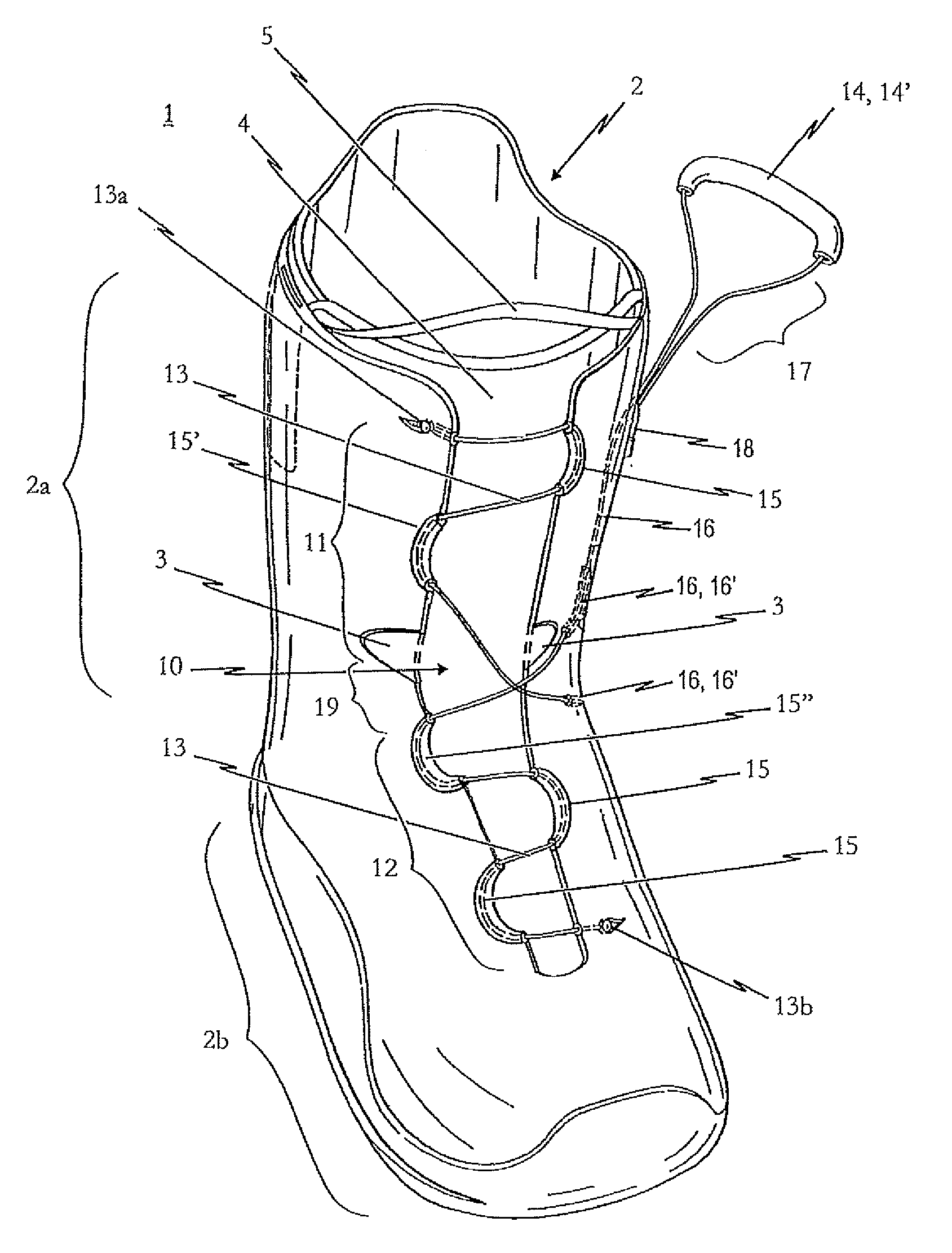 Boot in particular ski or snowboard boot