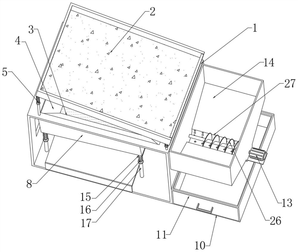 Impurity removing and screening device for clean coal processing