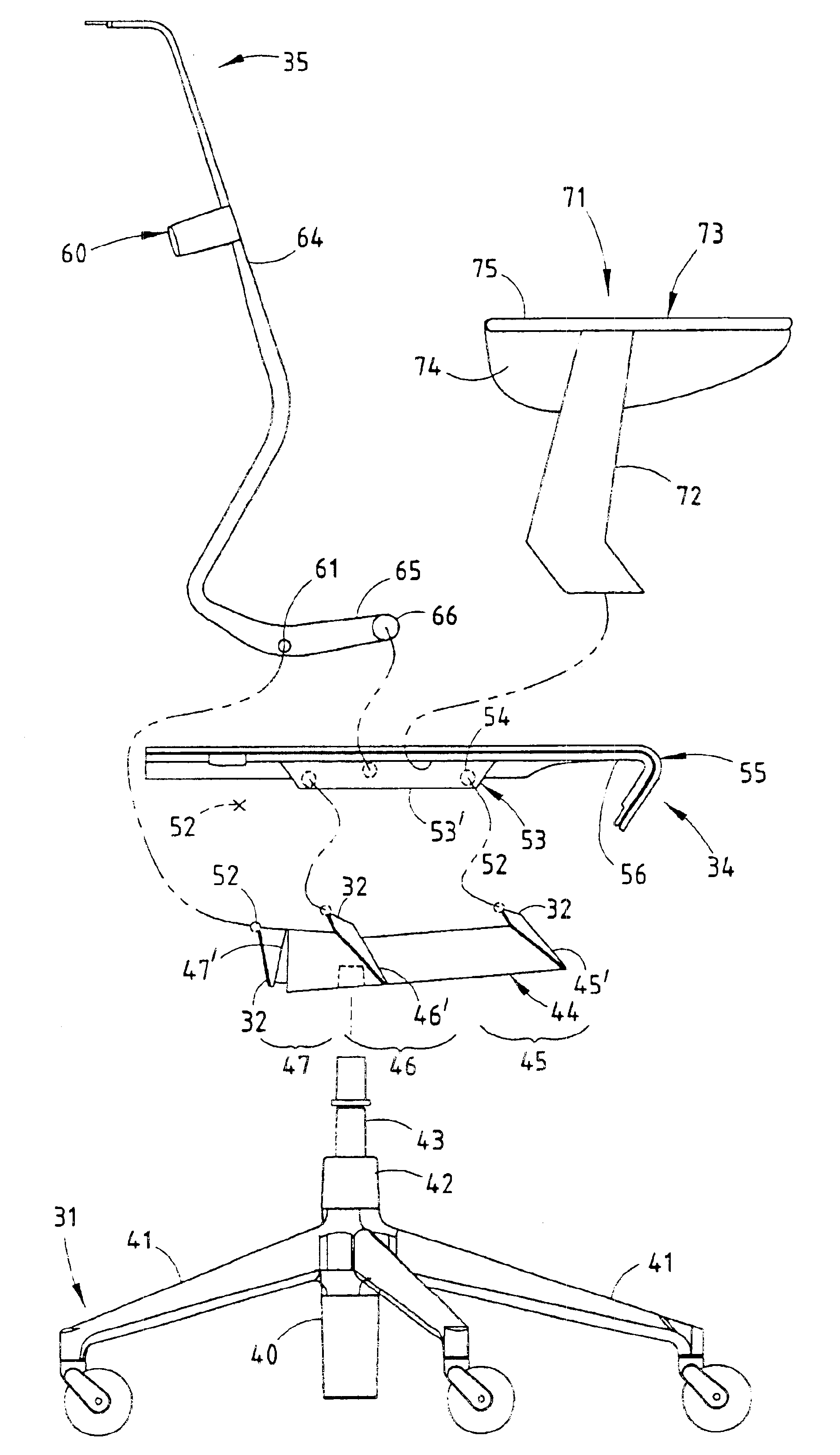 Seating unit having motion control