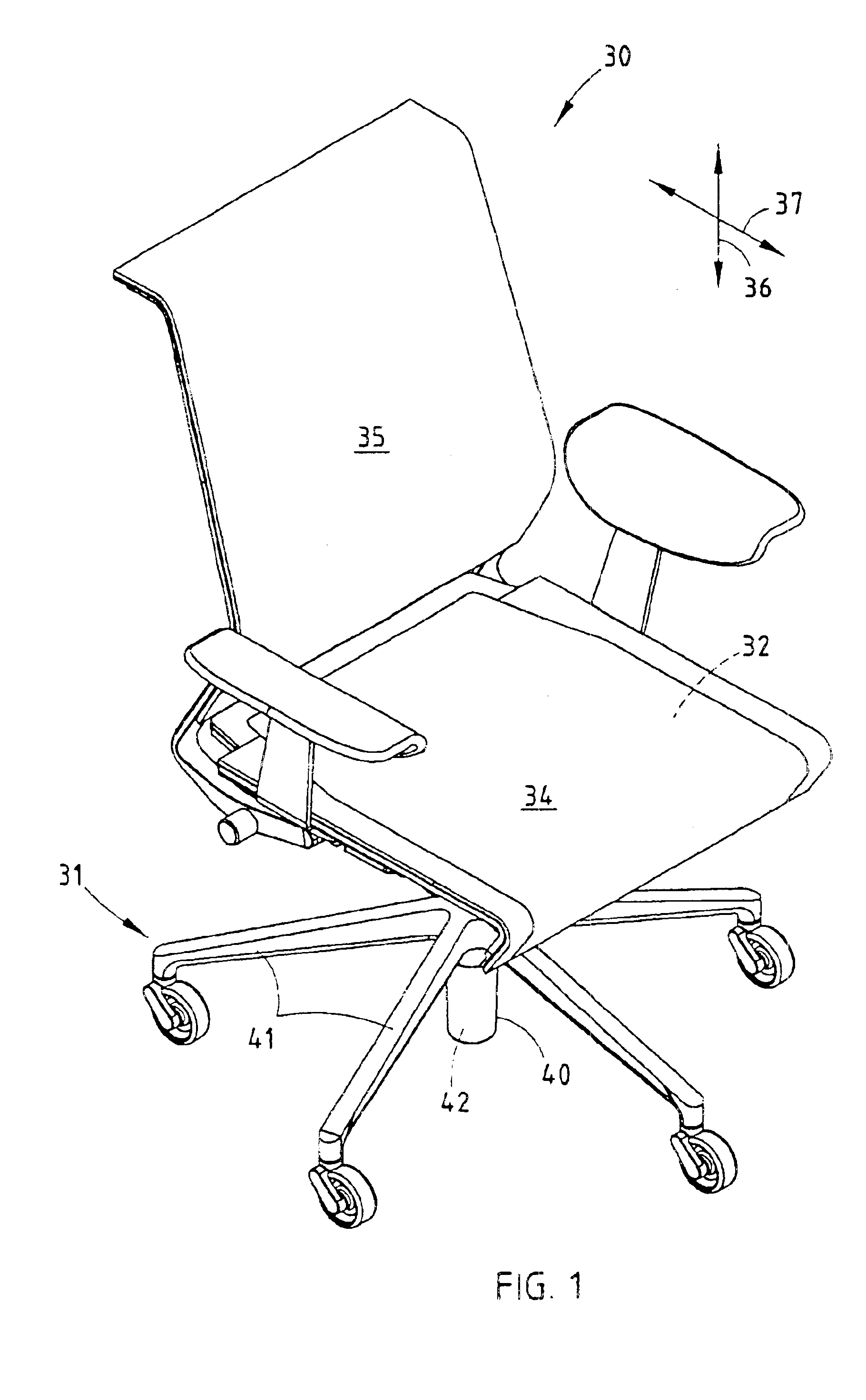 Seating unit having motion control