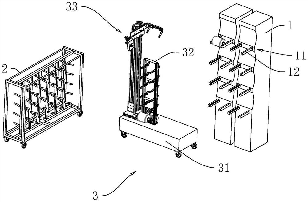 Silk ingot receiving and stacking system