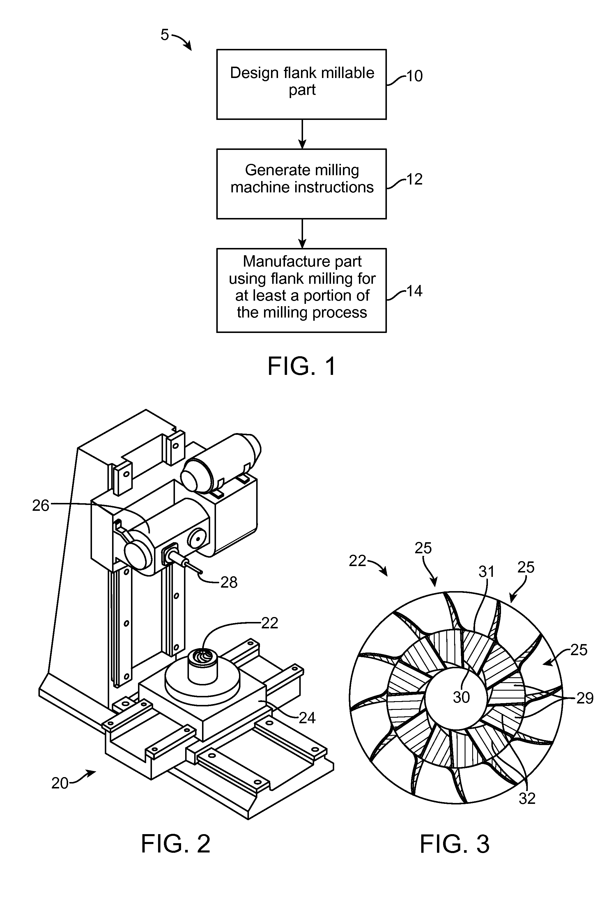 Methods, systems, and devices for designing and manufacturing flank millable components