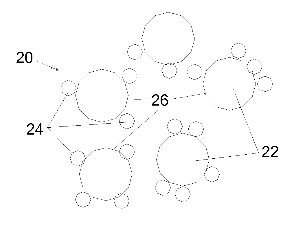 Composite nanoparticles for roofing granules, roofing shingles containing such granules, and process for producing same