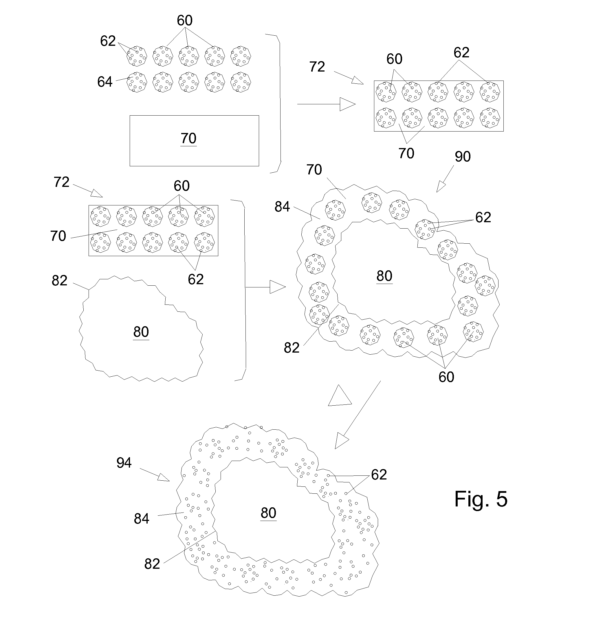 Composite nanoparticles for roofing granules, roofing shingles containing such granules, and process for producing same