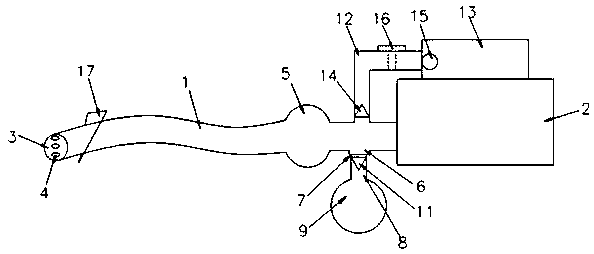 Drainage device special for thoracic surgery department