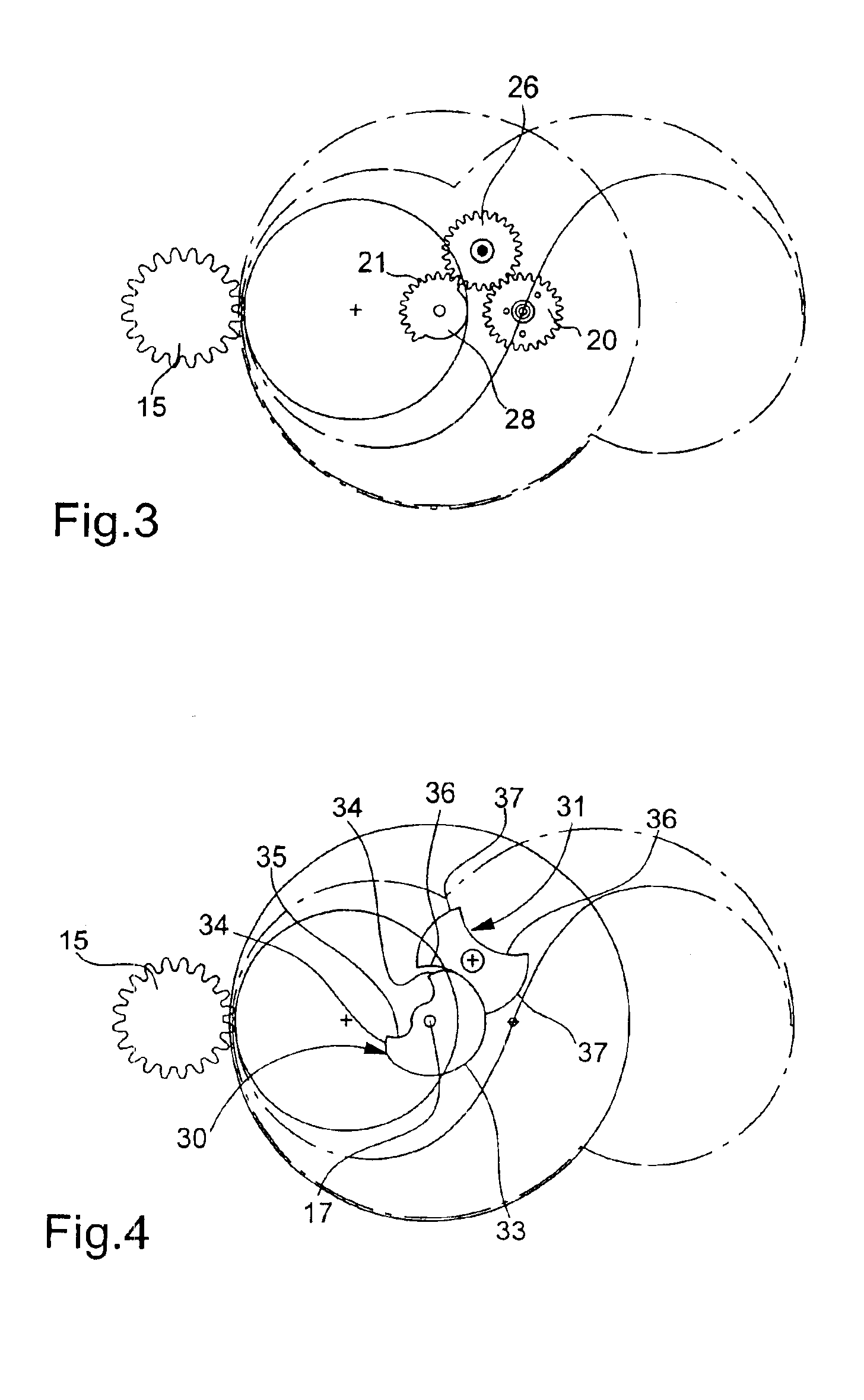 Moon phase display device, particularly for a timepiece