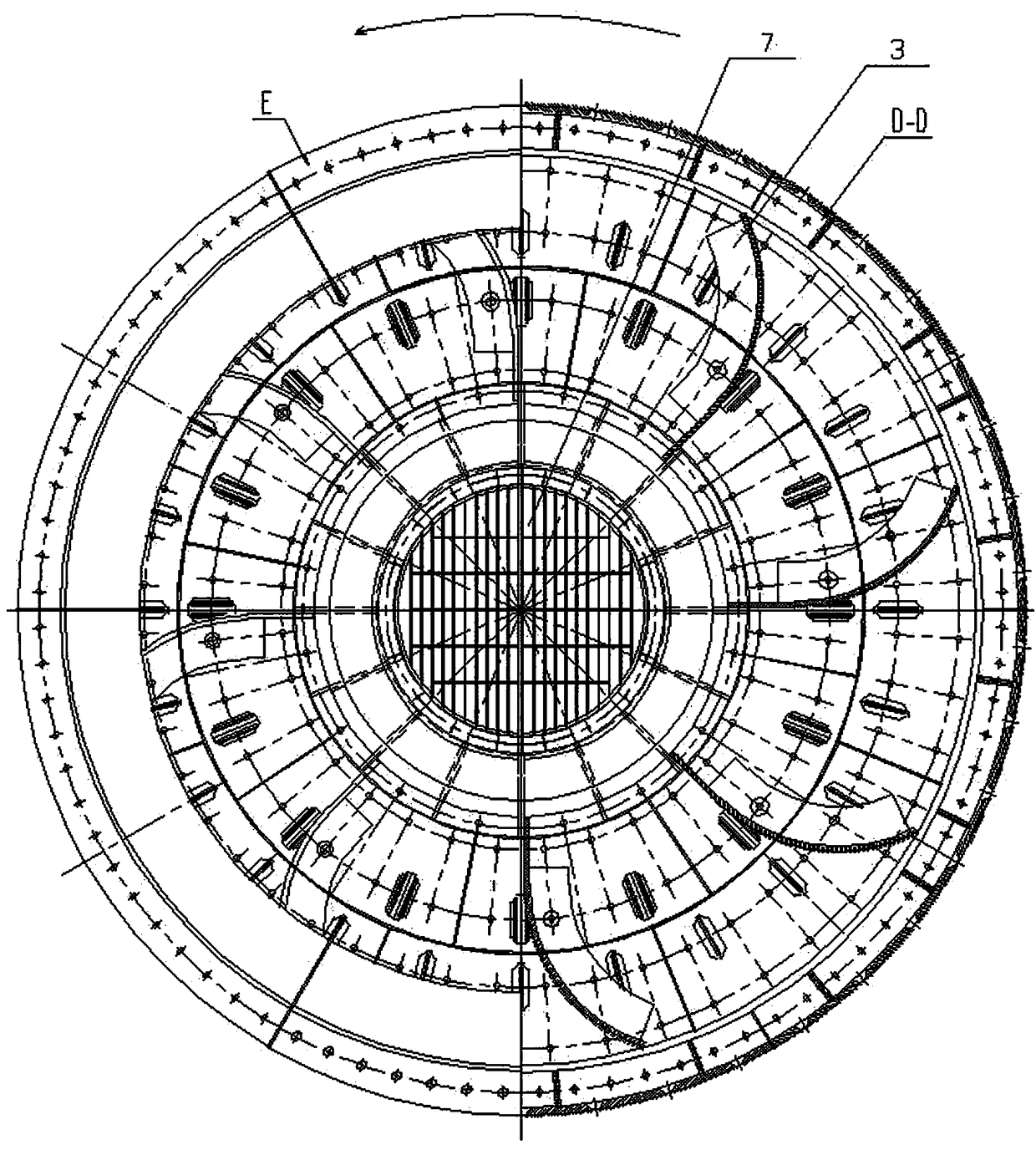 An interchangeable drying compartment device for air-swept coal mill