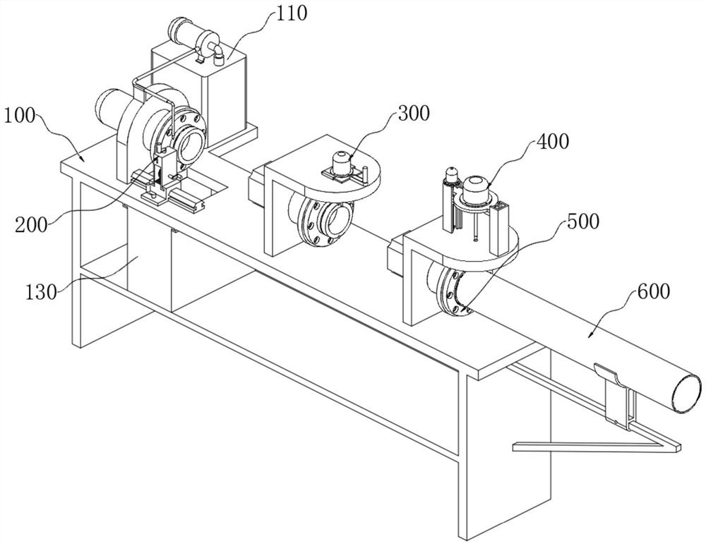 Processing equipment for quickly assembling pipe and flange