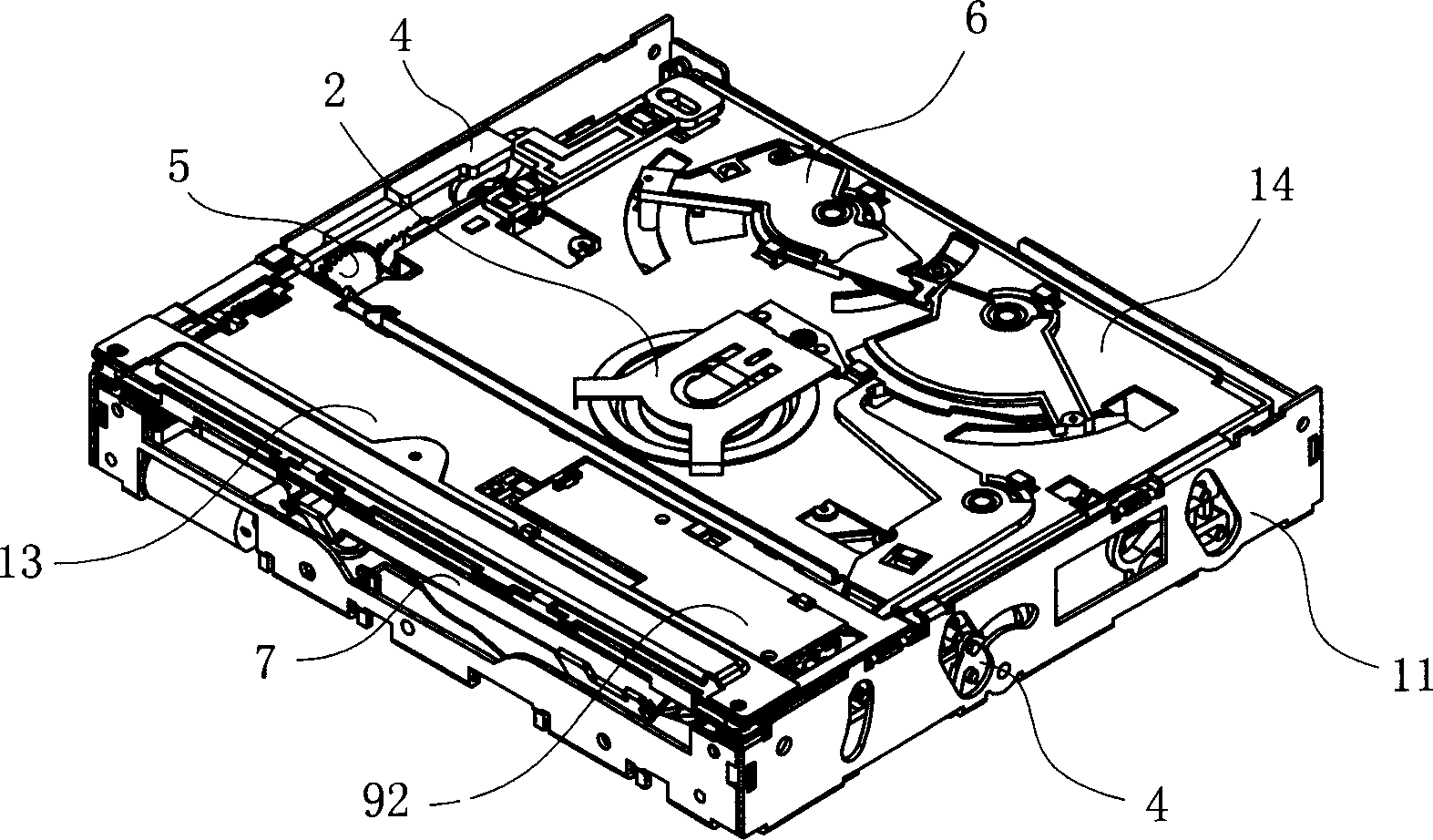 Suction disk loading device and core vibration abatement and core anti-vibration method