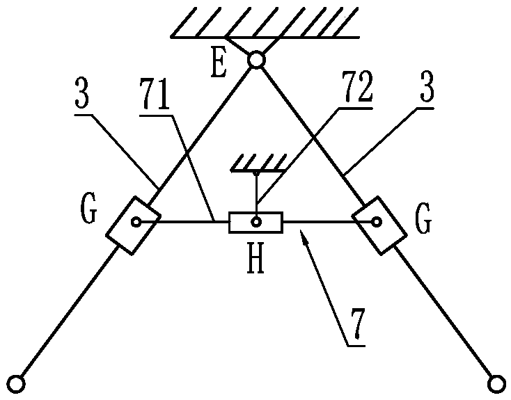 Folding and lifting device for sweeper brush lifting frame