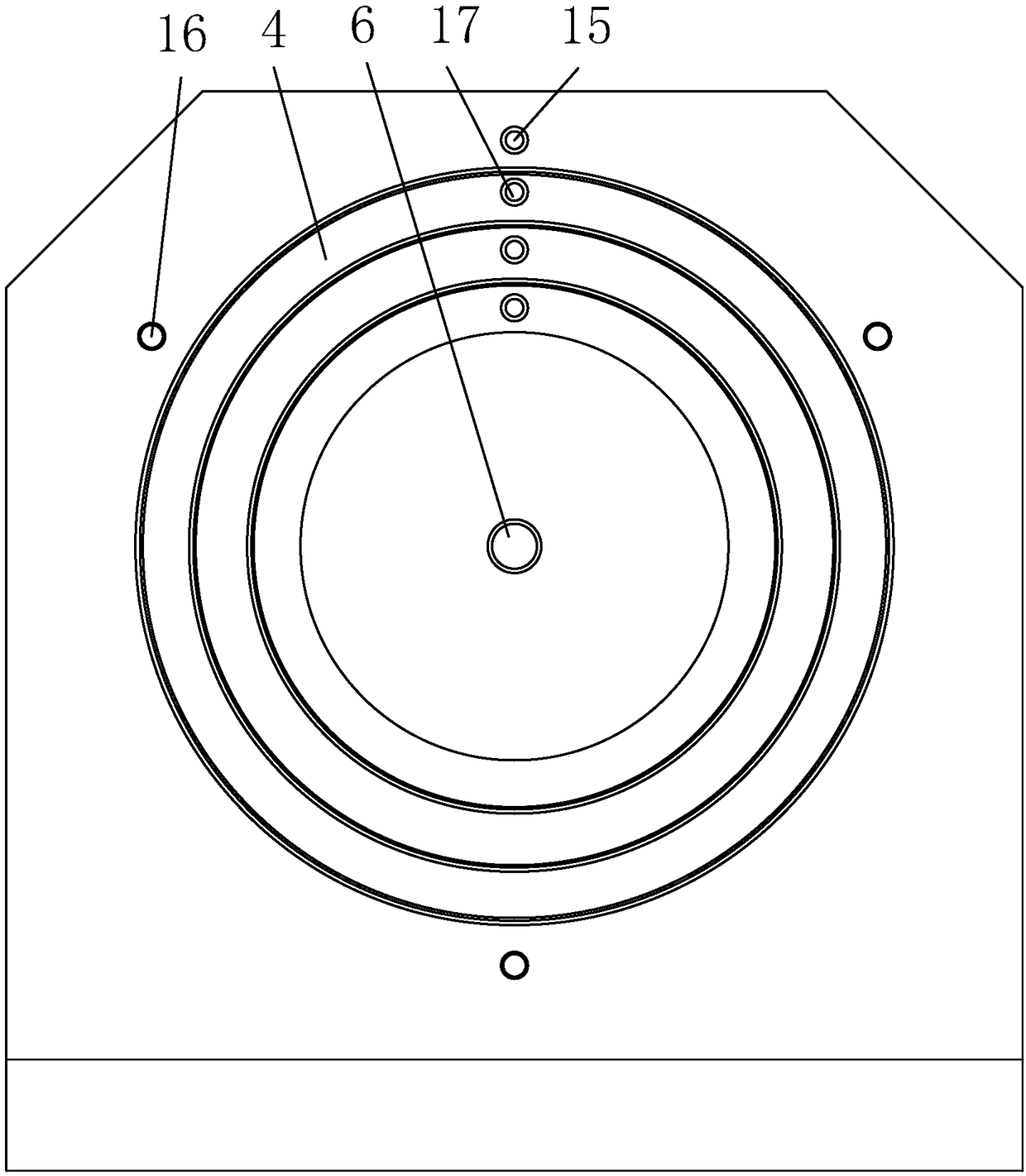 End hole processing jig and clamping method of acceleration motor shell