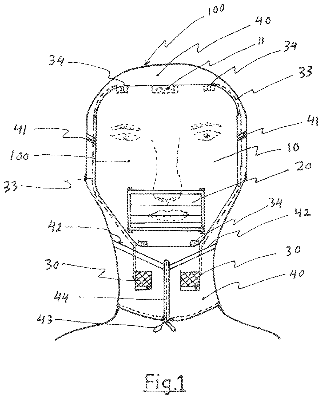 Full face and head mask