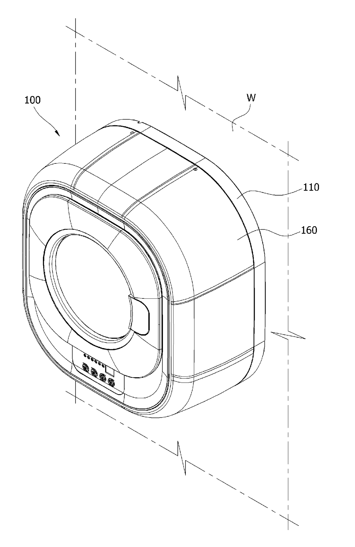 Wall-mounted drum washing machine