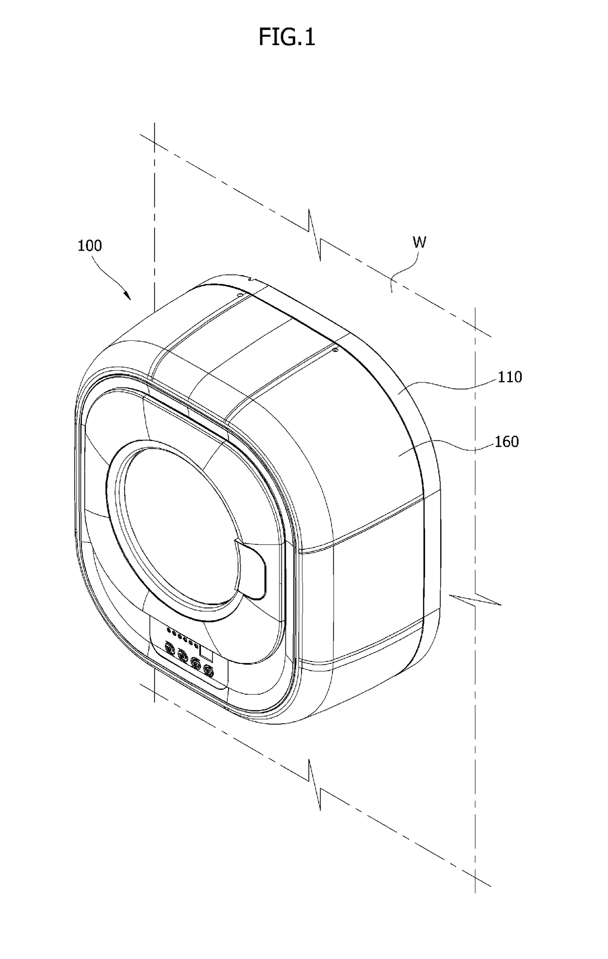 Wall-mounted drum washing machine