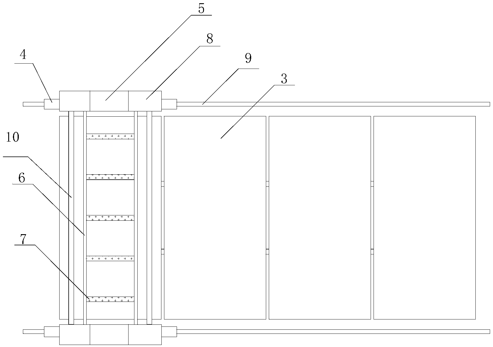 Chain-transmitting-scrubbing-brush type device for automatically cleaning solar panels