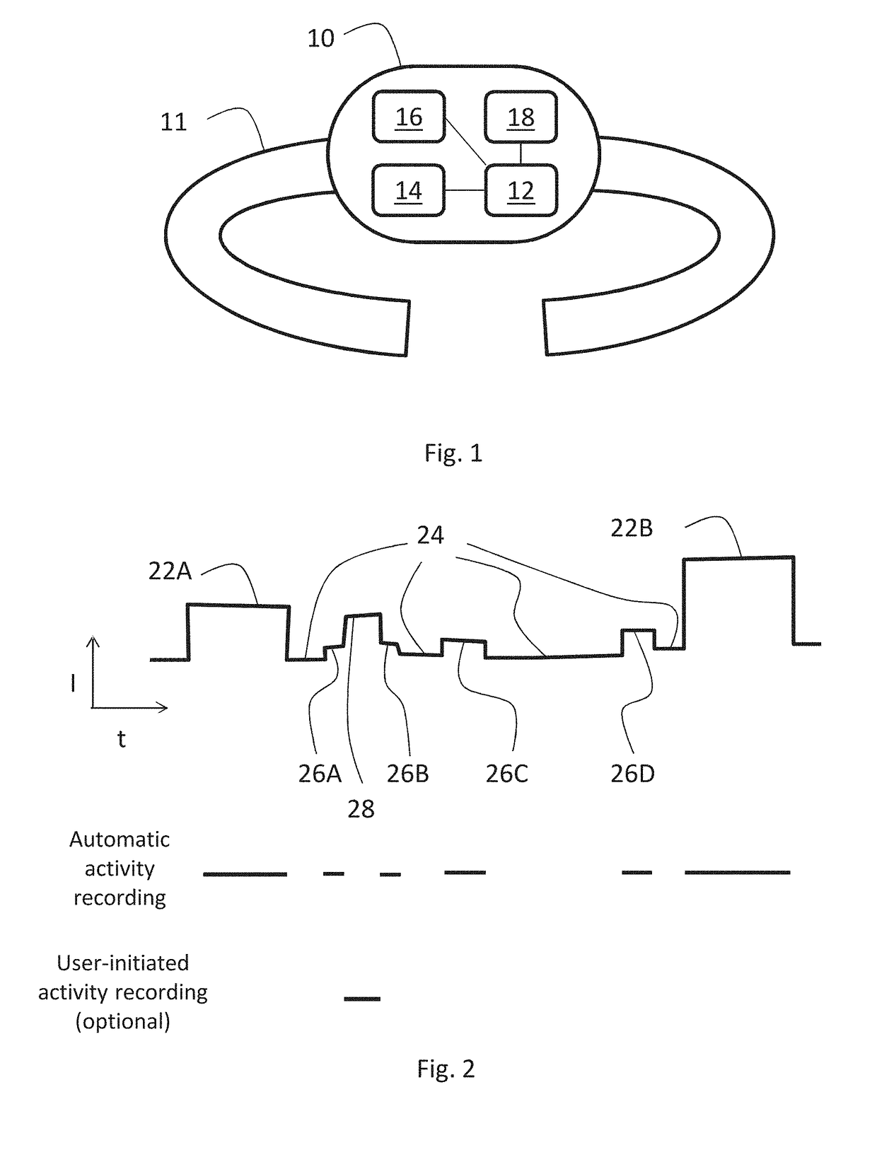 Wearable activity monitoring device and related method