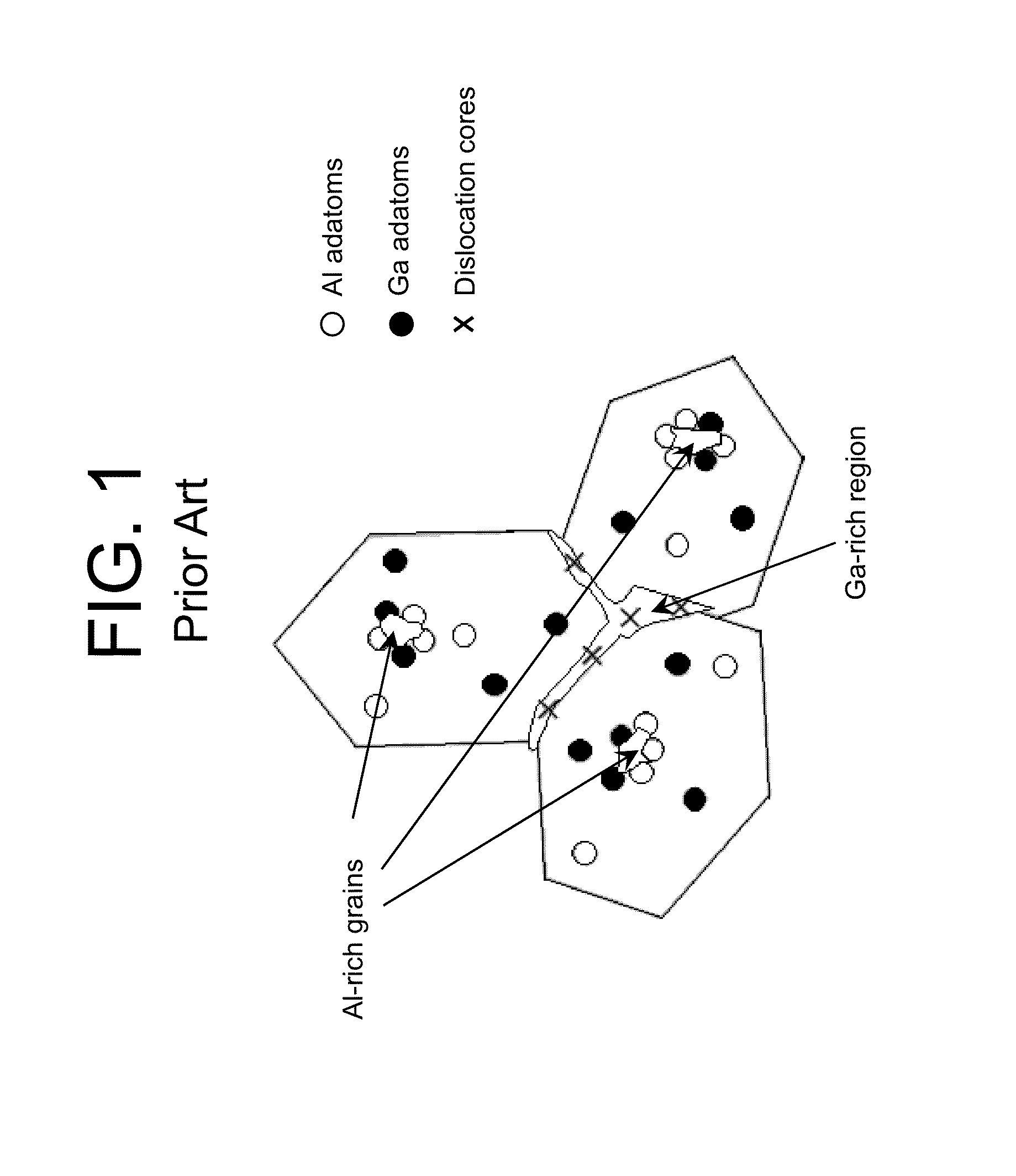 Emitting Device with Compositional and Doping Inhomogeneities in Semiconductor Layers