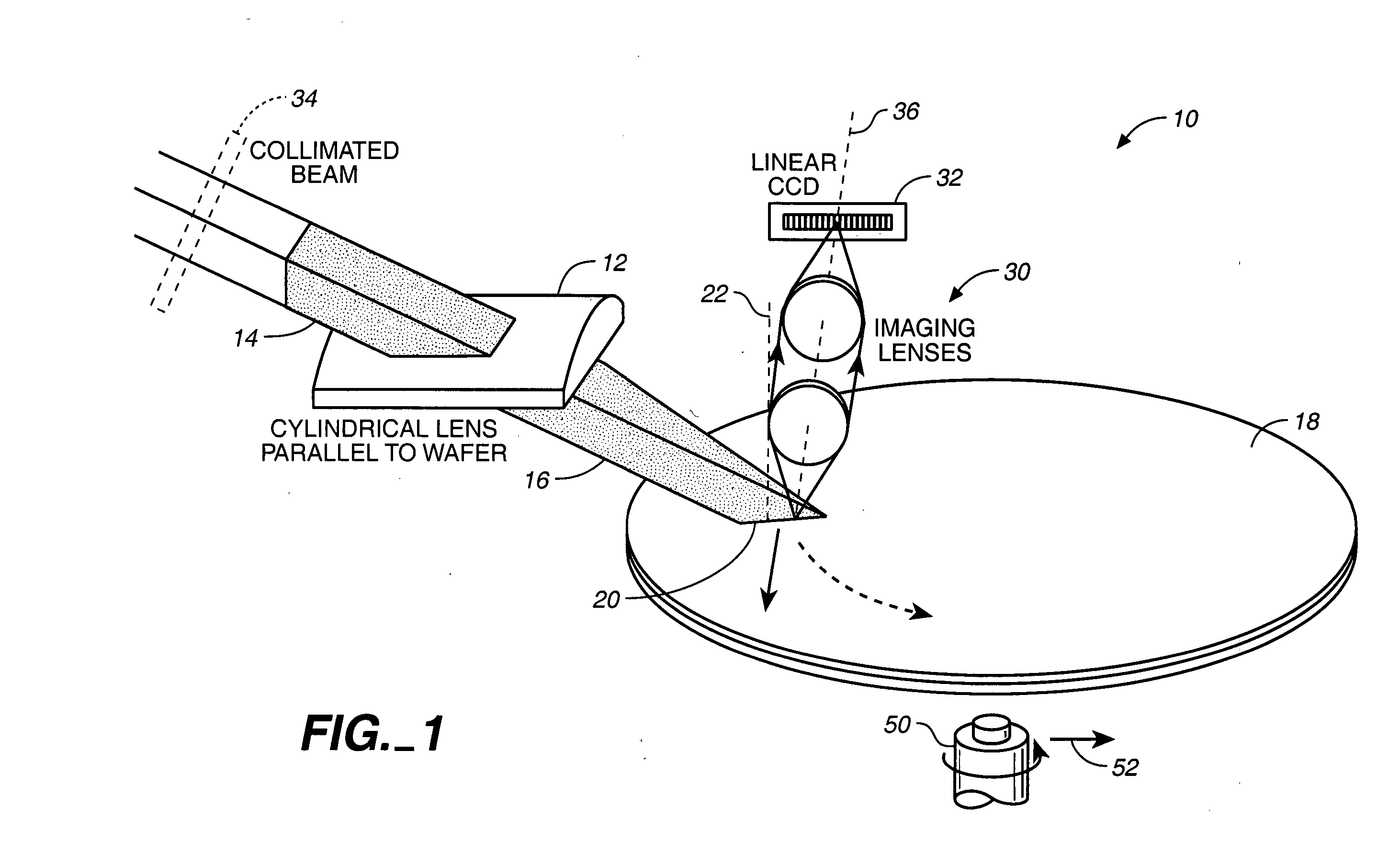 Optical system for detecting anomalies and/or features of surfaces