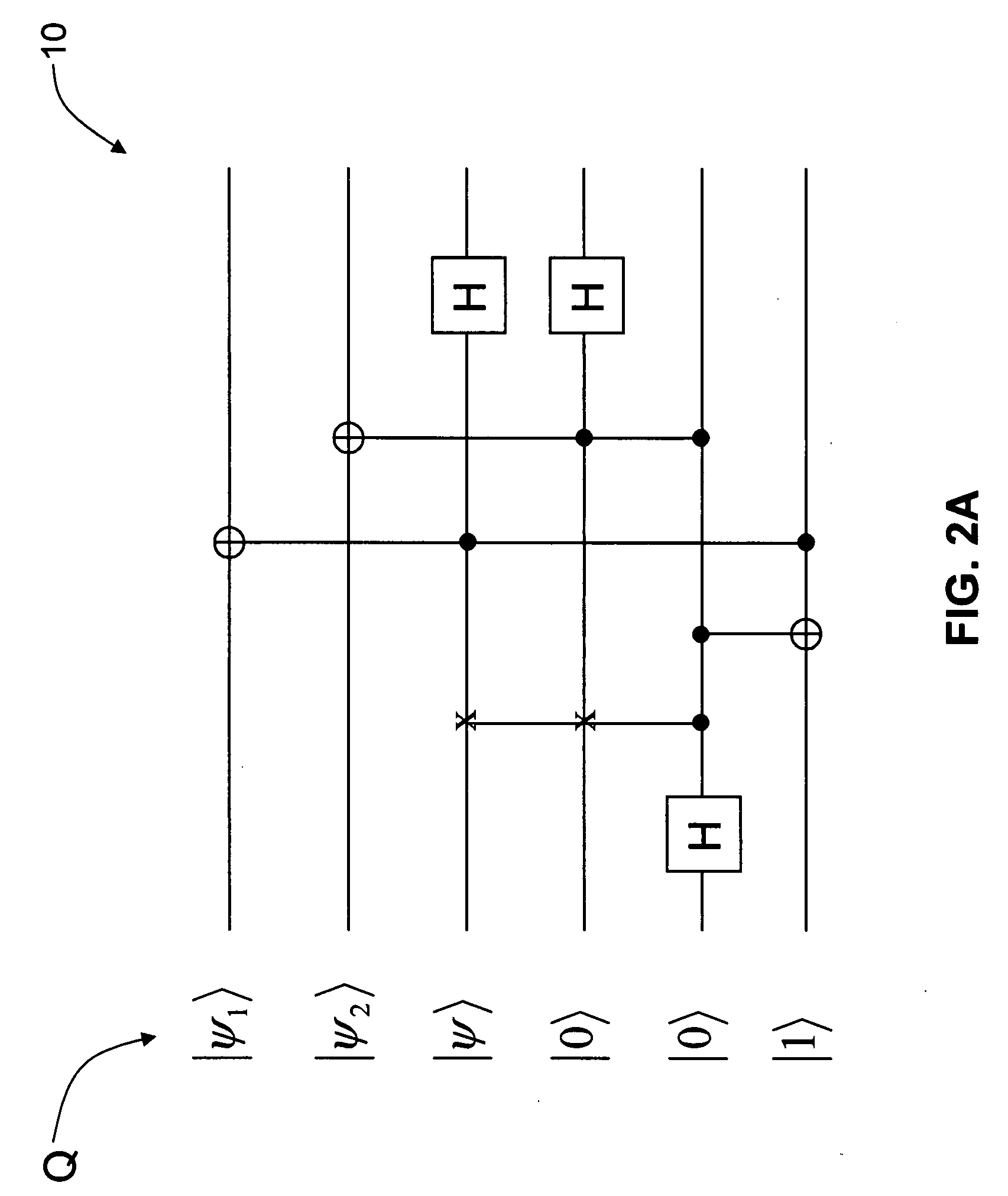 Quantum circuit for quantum state discrimination