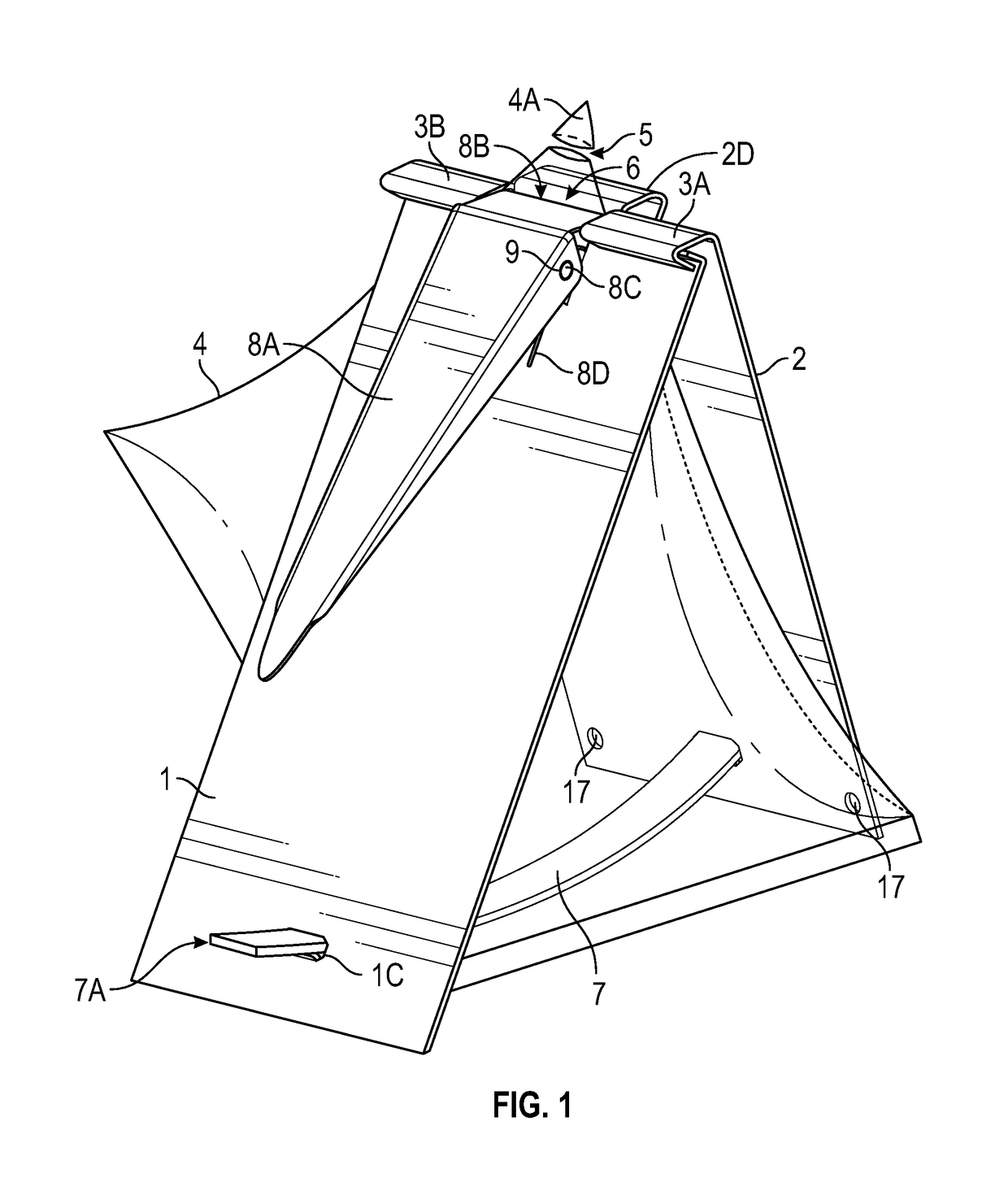 Dispensing device and method of dispensing contents from a pouch