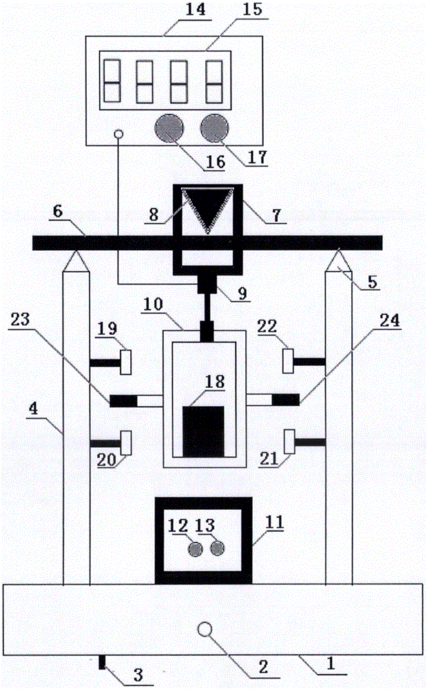 Experimental device and method for measuring Young modulus through beam bending method achieving simple harmonic vibration