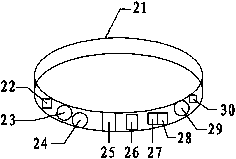 Auxiliary care device for elderly people with alarm function