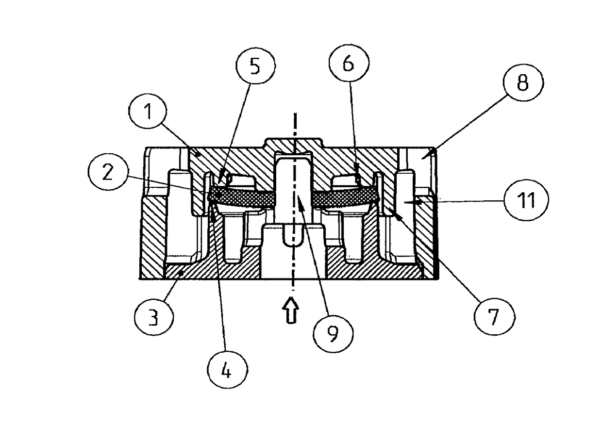 Check valve for ventilation or outlet openings of compressed air apparatuses in vehicles