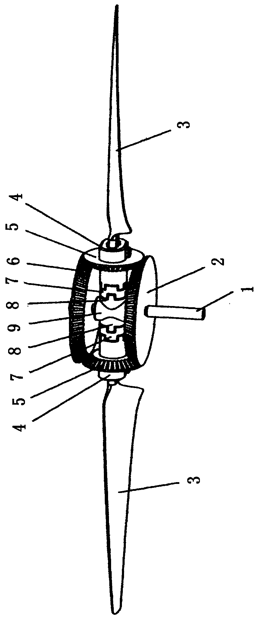 Heavy oil hybrid power cooling system based on variable pitch propeller