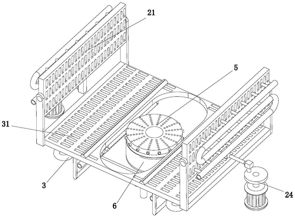 Working method of a construction site car washing device capable of rotating and cleaning