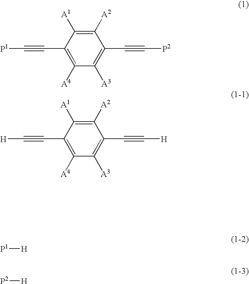 Compound having phenylacetylene structure, liquid crystal composition, polymer, optically anisotropic product, optical or liquid crystal element, dibenzothiophene compound, intermediate, and process for producing the same