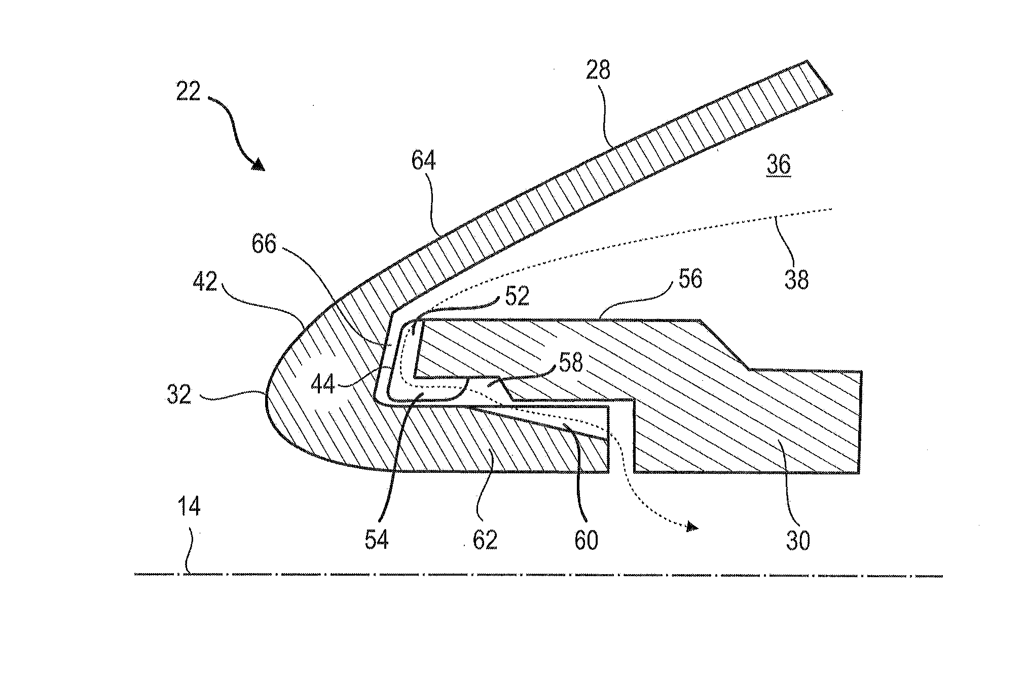 De-Icing Splitter for an Axial Turbine Engine Compressor