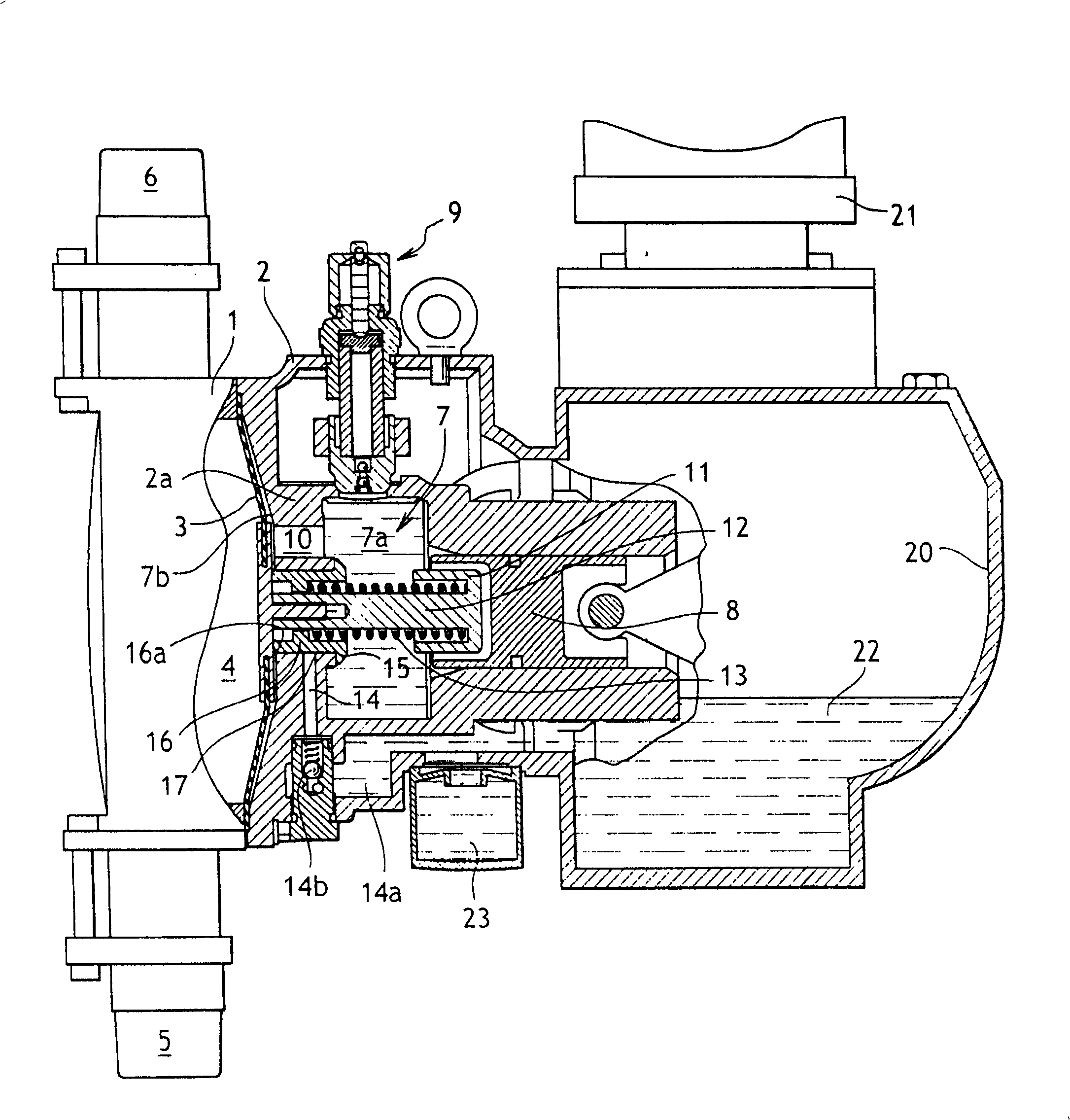 Hydraulic pressure driven membrane pump with leakage compensation equipment