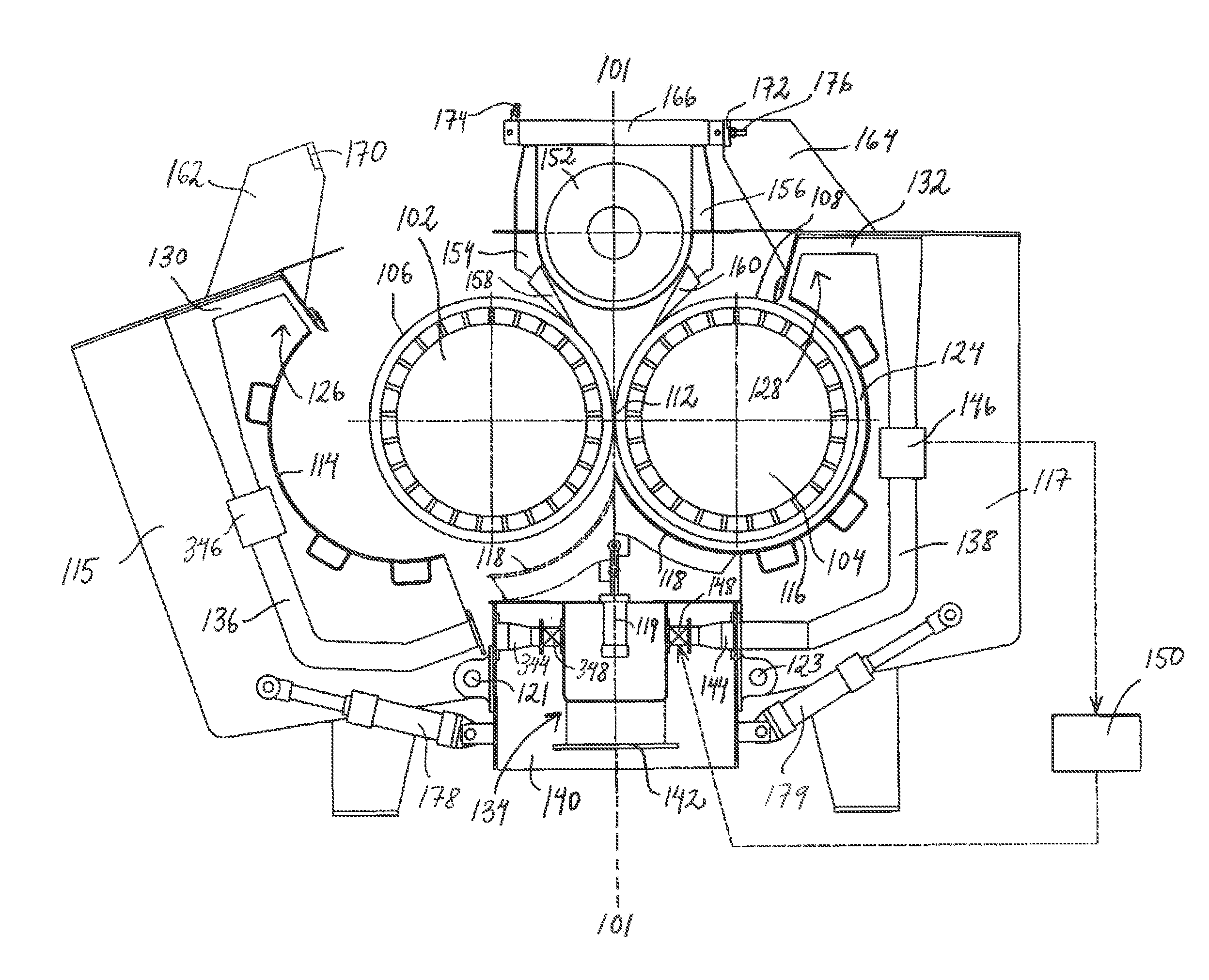 Apparatus for washing and dewatering pulp