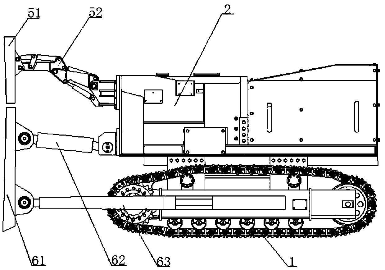 End slope mining goaf filling machine and filling method thereof