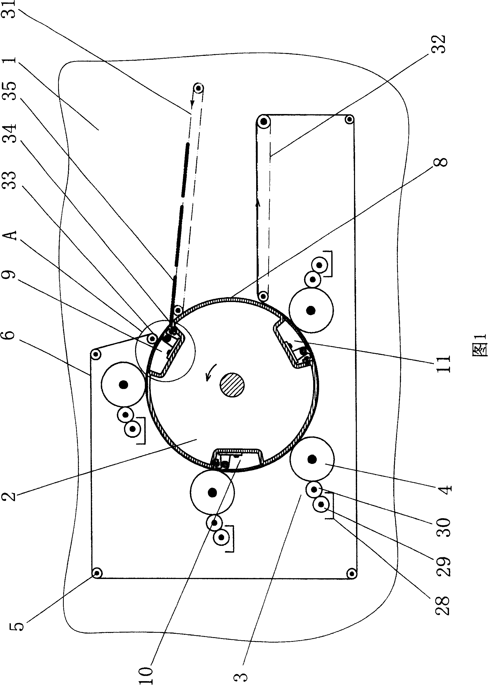 Printing delivery device of satellite type flexible printer