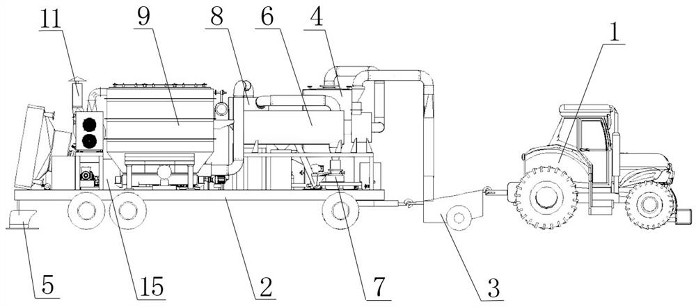 Movable integrated biomass straw comprehensive utilization device