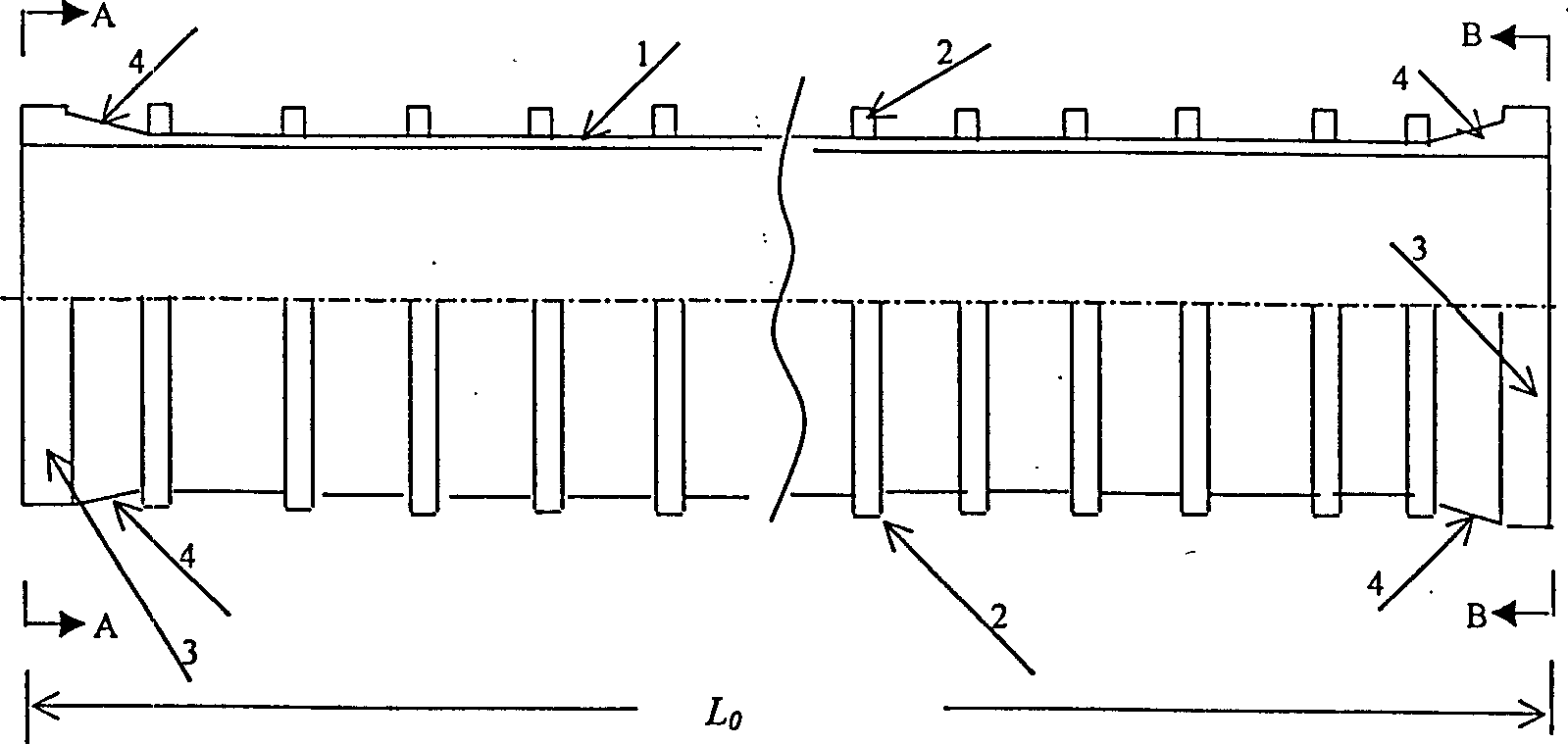 Composite material made box body structure for storage and conveying launch box