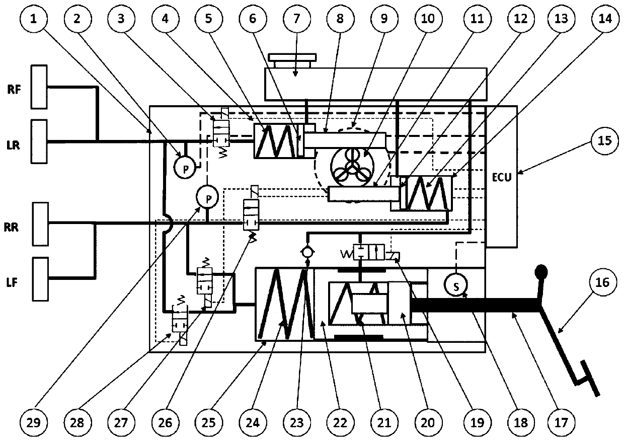 Electrically controlled brake power-assisted system and vehicle brake system