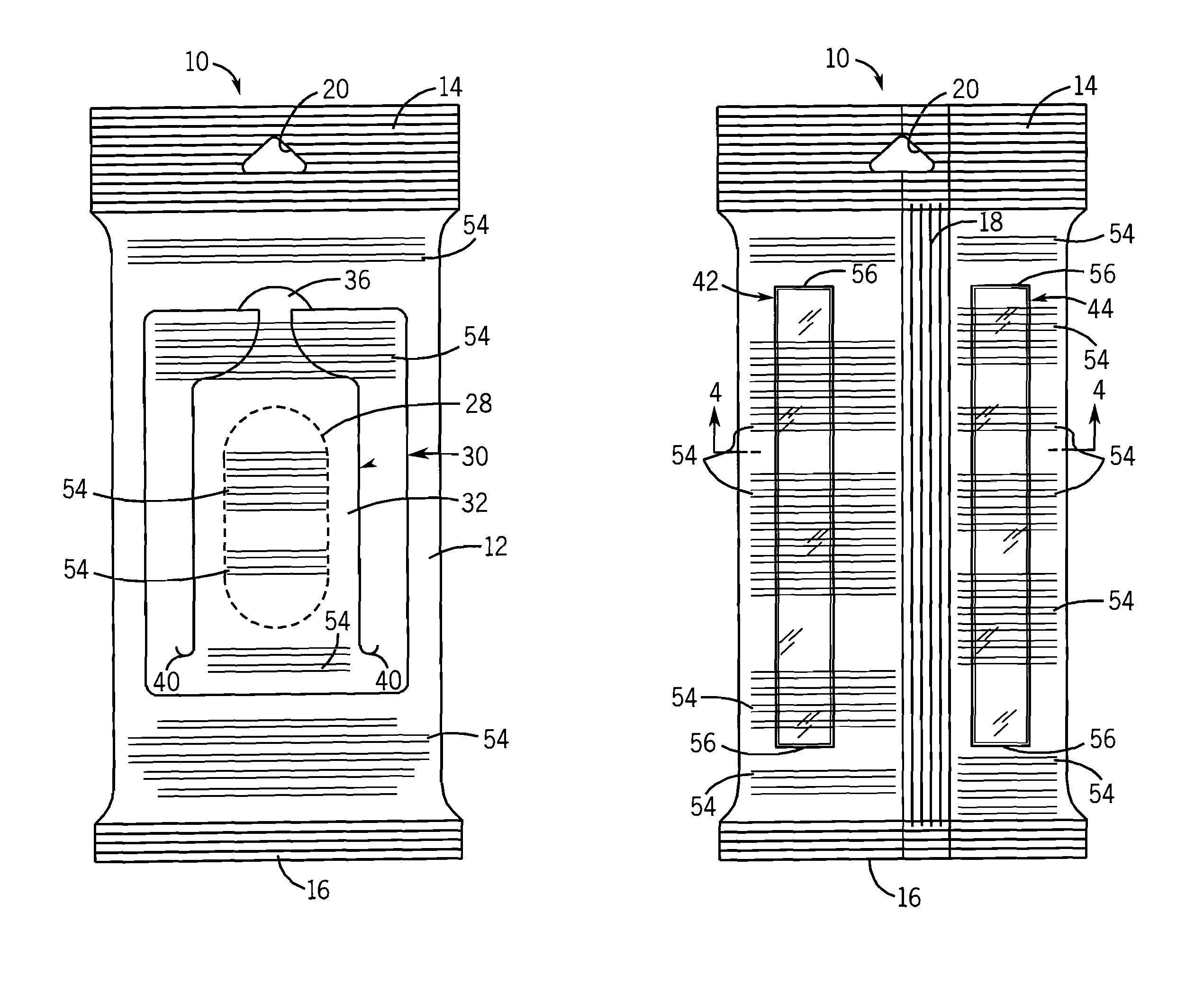 Stick-on, flexible, peel and seal package dispenser