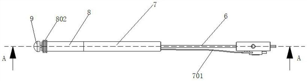 Integrated device for scratching and sucking endometrial tissues under hysteroscope