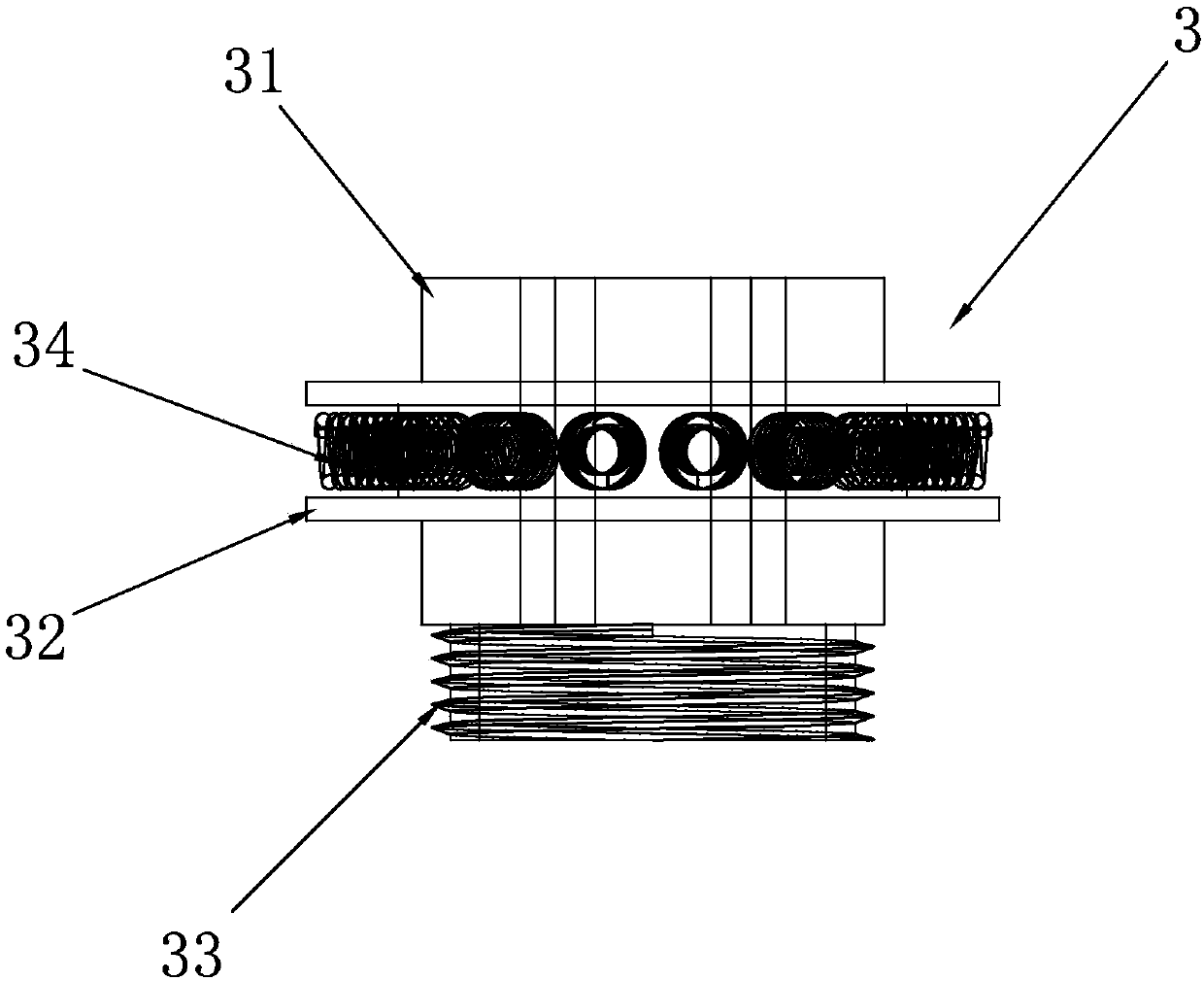 Tooth implanting device realizing vibration reduction through electromagnetic suspension