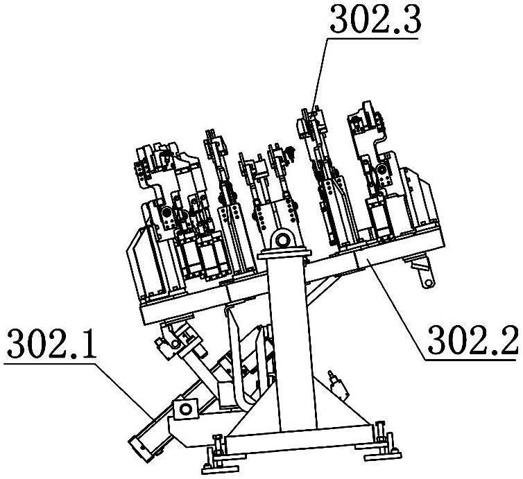 Flexible automatic door cover hemming production line