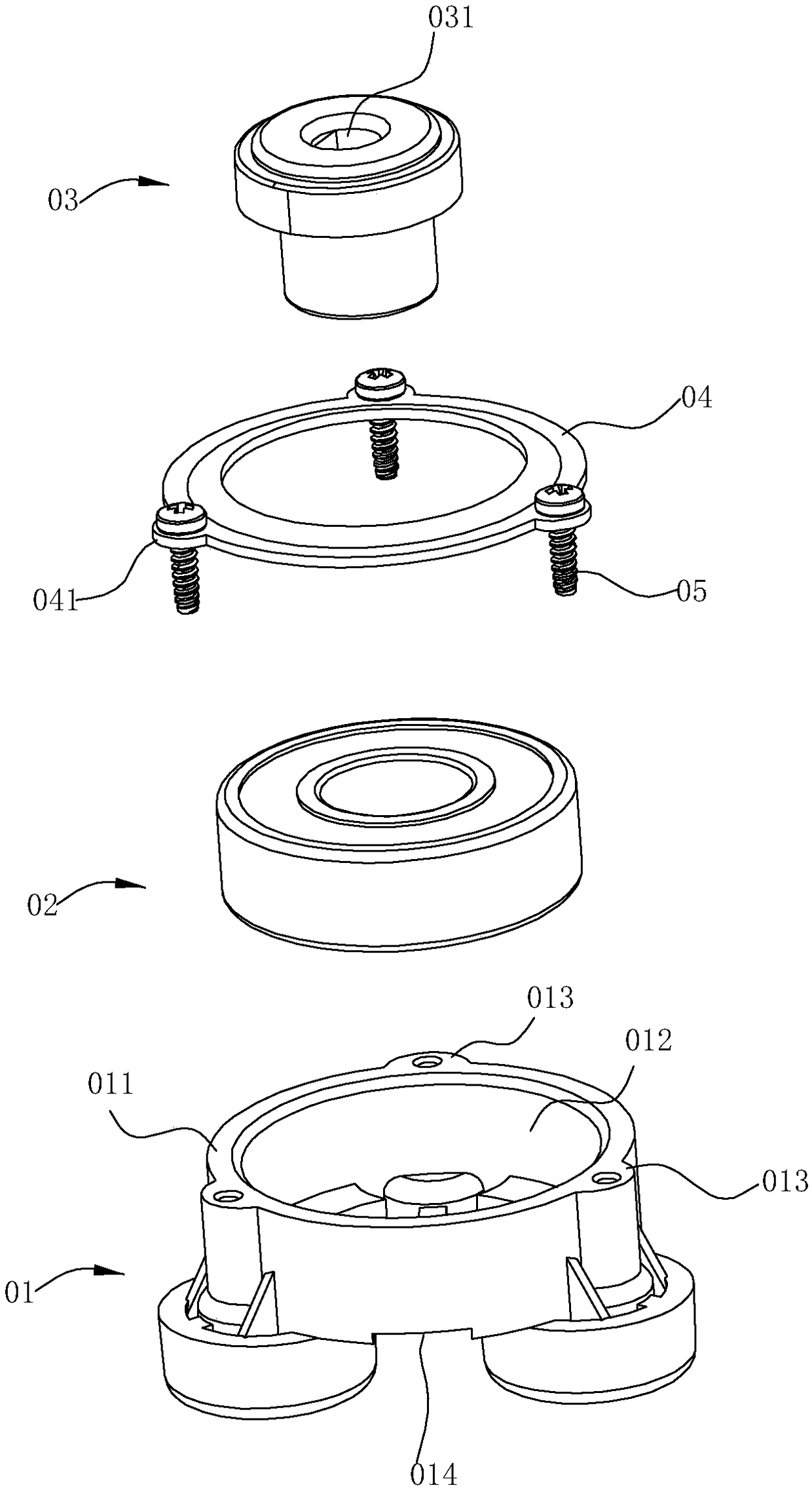 Automatic assembling method for water pump piston frame assembly