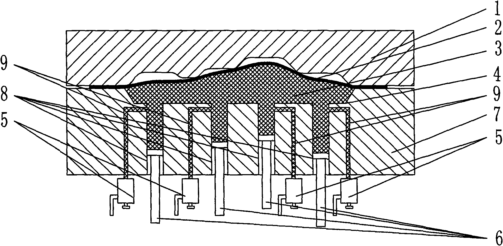 Pressure control method for forming aluminum alloy covering part viscoelastic-plastic soft mode